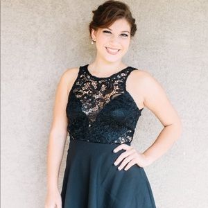 lulus black lace dress